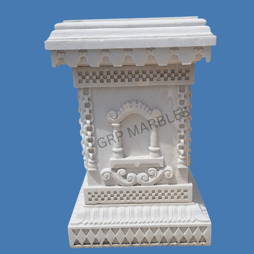 White Marble Tulsi Planter