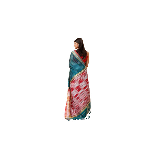 Handloom Ikkat Cotton Silk Saree