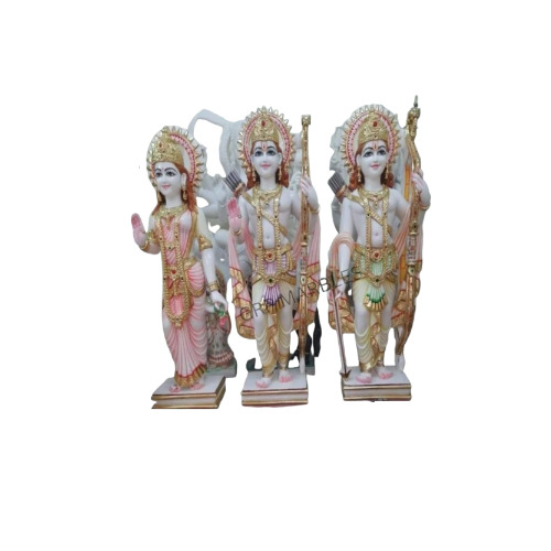 Marble Ram Darbar Murti - Color: White