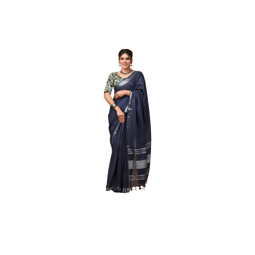 Pure Slub Linen Saree