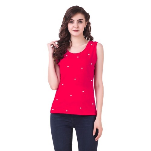 Red Fashionable Ladies Tops