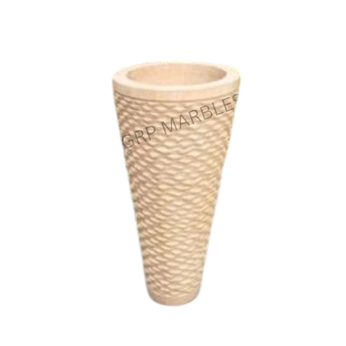 Carved Sandstone Pedestal Wash Basin