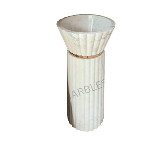 Designer White Marble Wash Basin