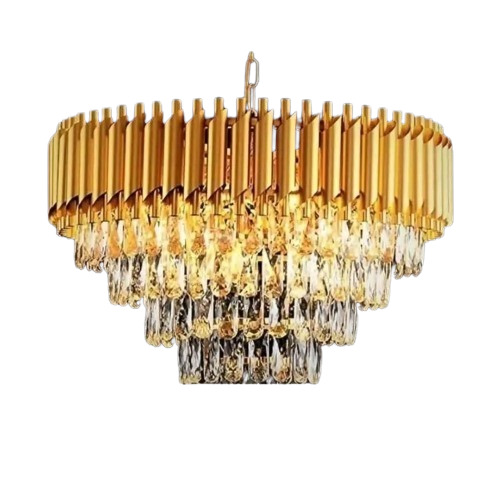 Golden Crystal Jhumar 