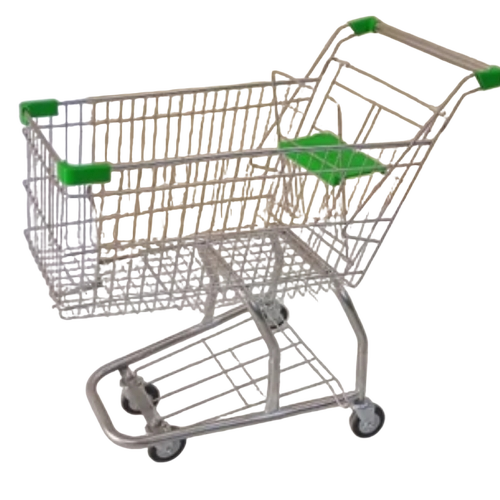 Shopping Trolley - Metal, Grey Frame | Lightweight, Durable, Smooth Wheels, Ergonomic Handle, High Capacity
