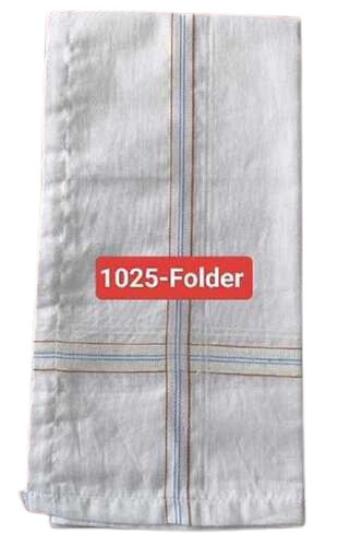 White To Color Border 19X19 Inches 4 Side Cotton Handkerchief - Color: Mix