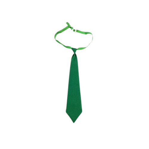 Green Cotton School Tie - Feature: No Fade