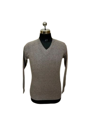 Mens Full Sleeve Woolen Sweater - Color: Grey