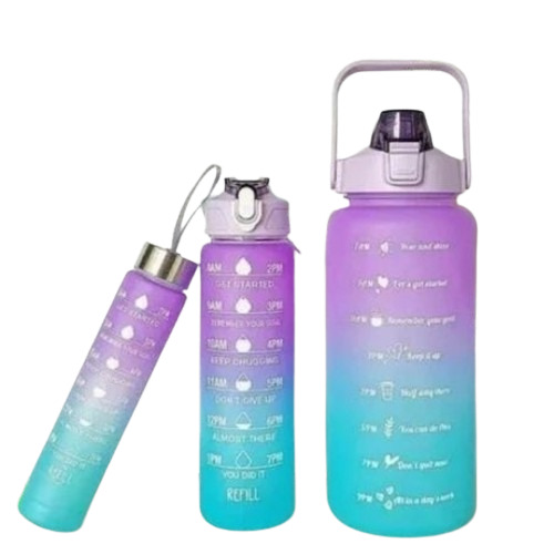 Plastic Water Bottle 3 Pieces Set