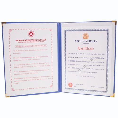 Pvc Paper Graduation Convocation File