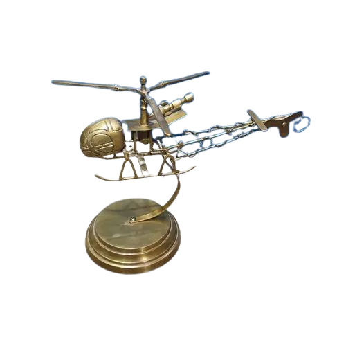 Vintage Brass Helicopter