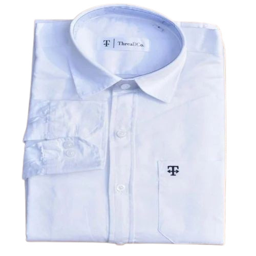 Men Plain White Shirt 