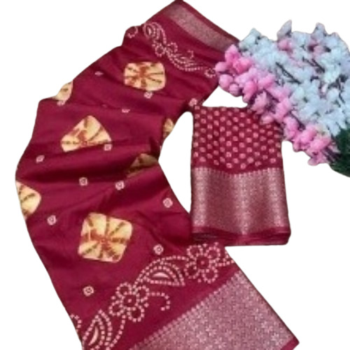 Printed Bollywood Cotton Silk Saree