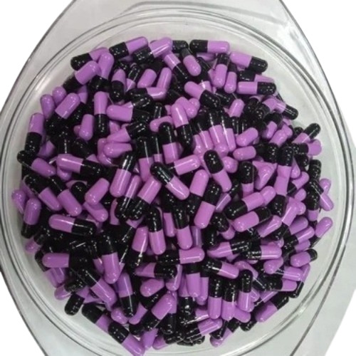 Black And Purple Empty Gelatin Capsules
