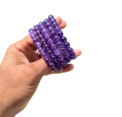 Brasilian Amethyst Stone Beads Bracelet