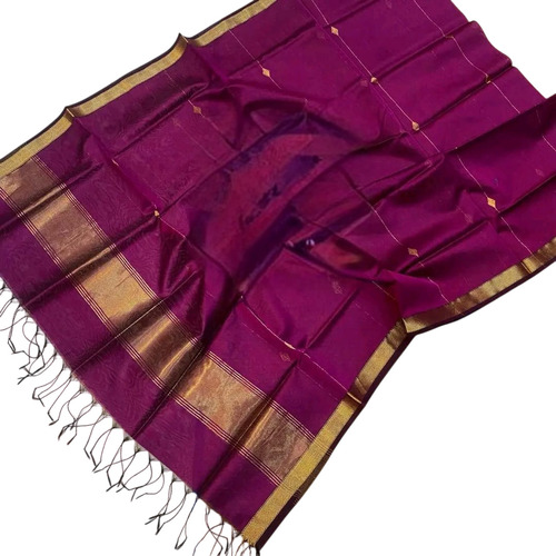 Khadi Cotton Zari Stripe Saree