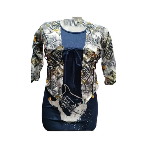 Stylish Round Neck Rayon Ladies Top - Rayon Multicolor | Comfortable Trendy Printed Design Casual Summer Wear