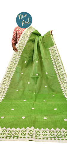 Women Printed Cotton Saree - Fabric Type: Khadi