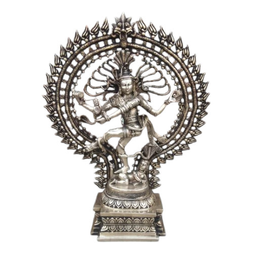 Brass Nataraja Statue - Color: Silver