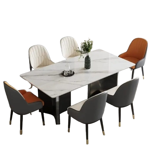 Italian Marble Dining Table Set