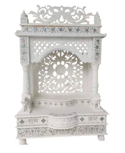Marble Temples - Marble Standard Size, White | Easy To Clean, Moisture Proof, Fine Polished Finish