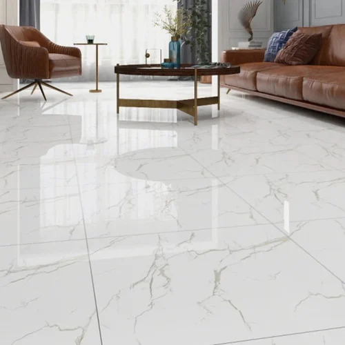 Glazed Porcelain Floor Tiles - Color: Cream