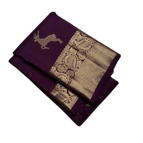 Blooming Maroon Silk Saree