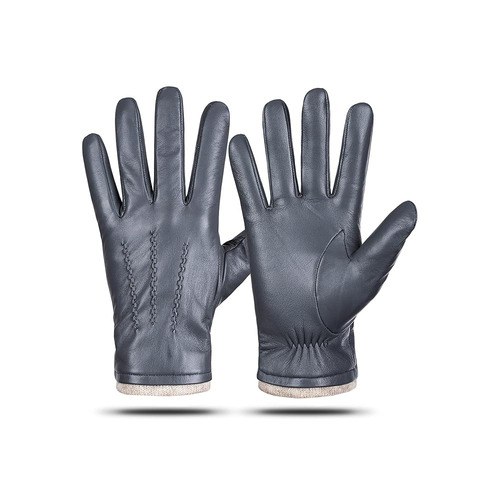 Leather Hand Gloves - Color: Black