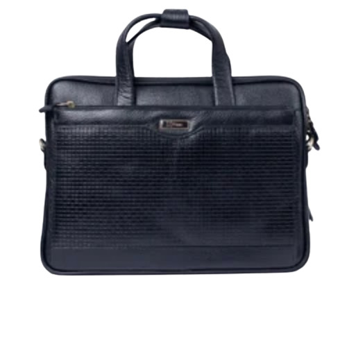 Leather Laptop Bags - Color: Black