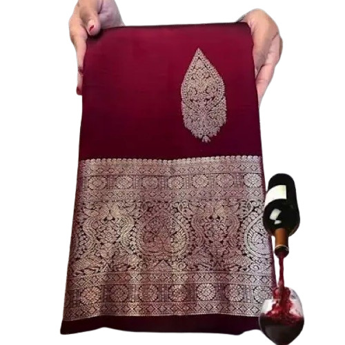 Magenta Tissue Silk Saree