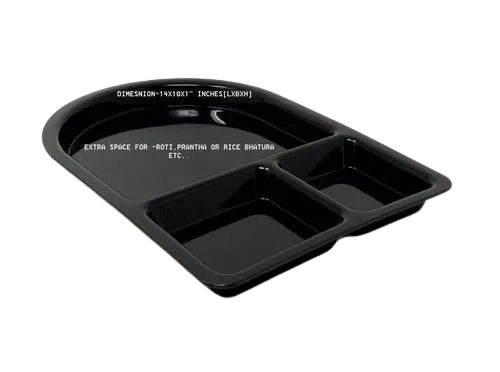 Plastic 3 Compartment Plate