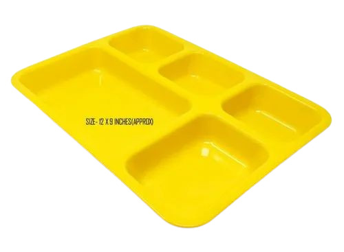 Plastic 5 Compartment Plate