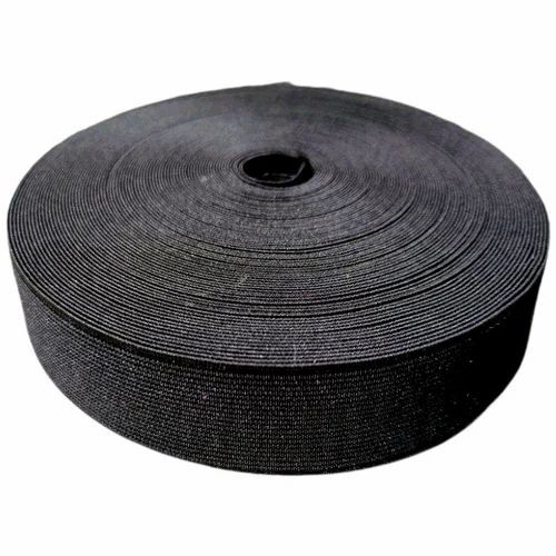 Black Polyester Elastic Tape