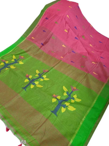 Fancy Printed Cotton Silk Saree - Color: Multicolour
