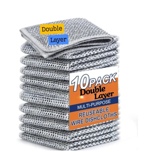 Double Layer Dishwashing Scrub