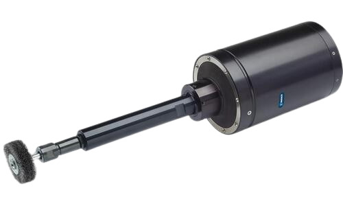 Mft-R Deburring Spindle - Color: Housing: Schunk Blue Or Metallic Silver (Anodized Aluminum) Tool Holder And Fittings: Metallic Steel/Black Oxide Finish