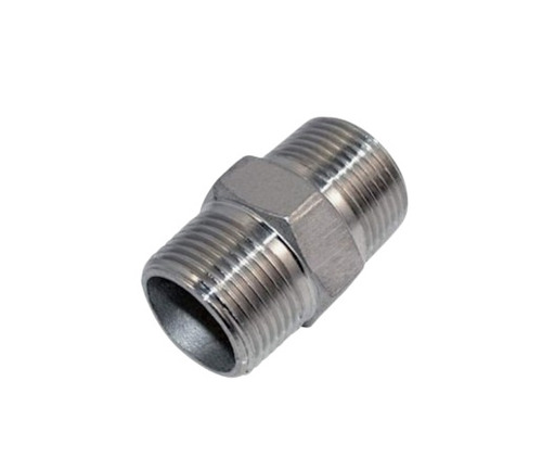 Stainless Steel Threaded Hex Nipple