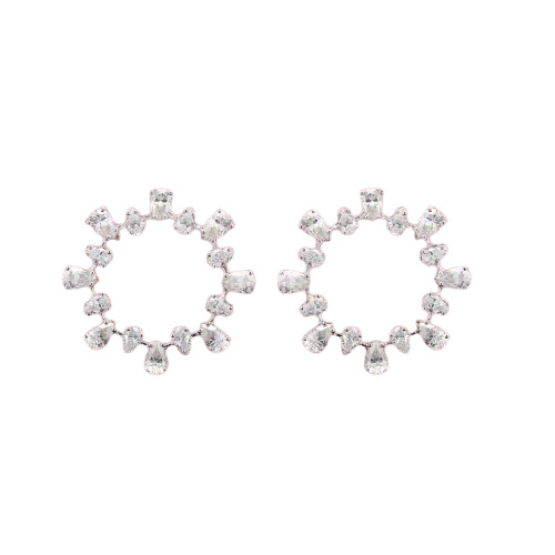 Pear Share Round Earrings - Standard Size, Light Weight, Fine Finishing | Good Quality, Fancy Jewelry for Women, Party and Wedding
