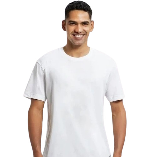 White Round Neck T Shirt 