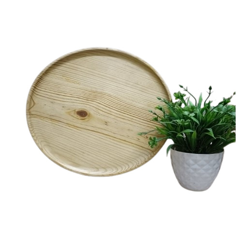 Wood Round Serving Tray