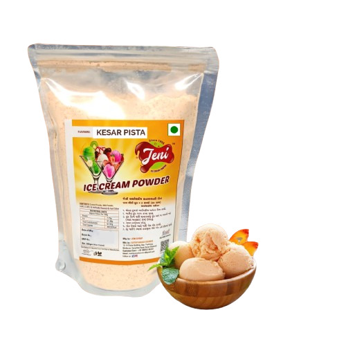 Ice Cream Powder Kesar Pista Flavours - Color: Kesari