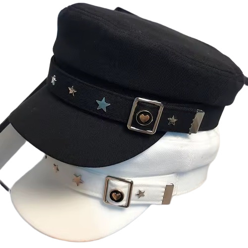 Imported Quality Classic Black Womens Beret Cap For Travel And Casual Wear - Design: Sporty