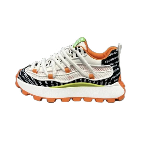 Imported Quality Mens Breathable Running Shoes - Color: Orange And Blue