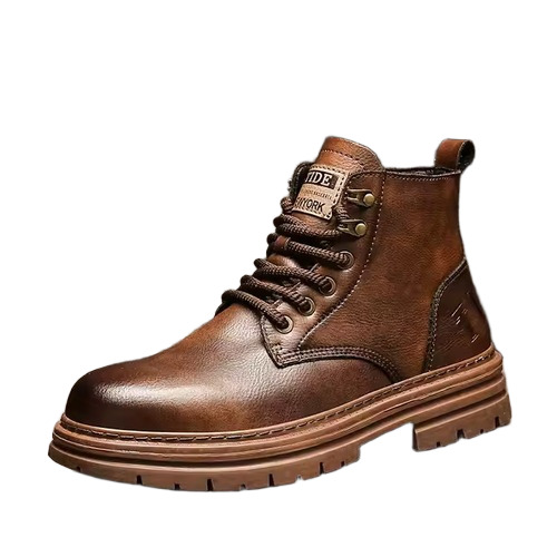 Imported Quality Mens Waterproof Leather Boots - Color: Brown