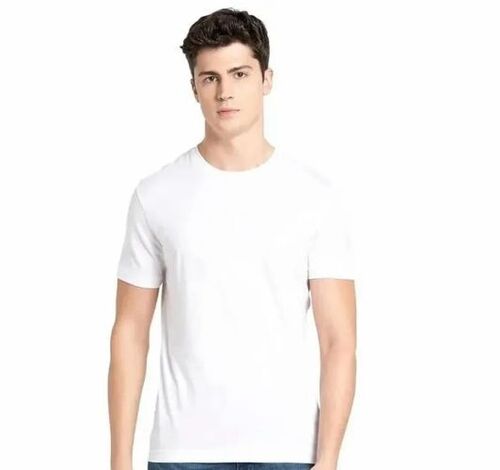 White Round Neck T Shirt