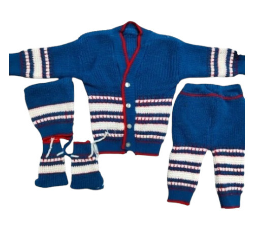 Kids Blue Woolen Wear Set