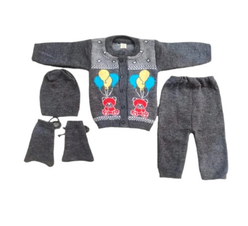 Kids Grey Woolen Dress