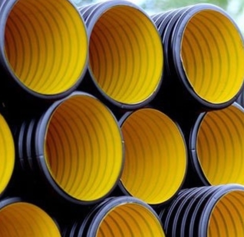 Hdpe Double Wall Corrugated Pipe - Color: Black