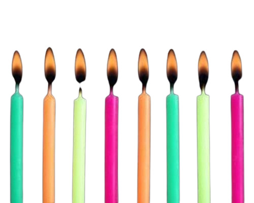 Pillar Birthday Candles - Color: Multi Colour