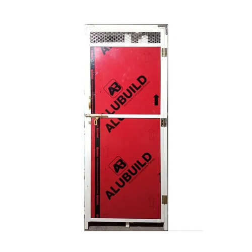 Aacp Coated Aluminium Door - Aluminum Alloy, Rectangular, Silver, Water Resistant | Swing Open Style, Finished Surface, Commercial Residential